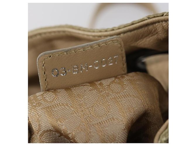 Borsa a Spalla Canage in Nylon Beige Christian Dior Auth bs30247 - vista 12