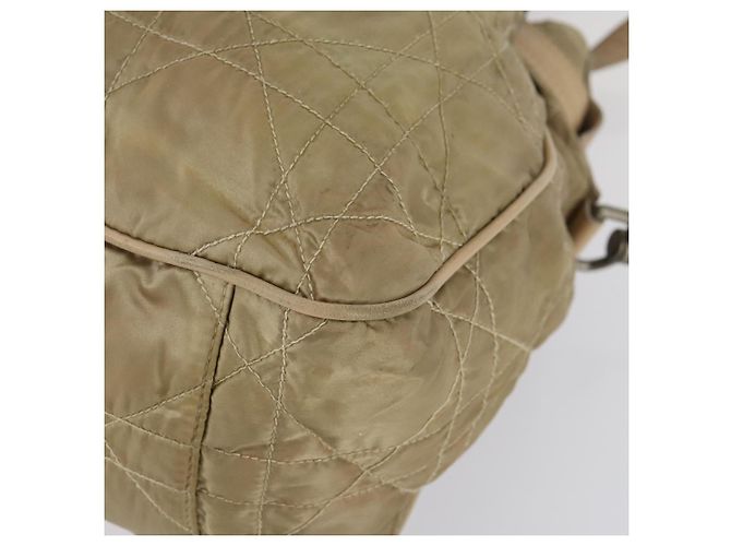 Borsa a Spalla Canage in Nylon Beige Christian Dior Auth bs30247 - vista 14
