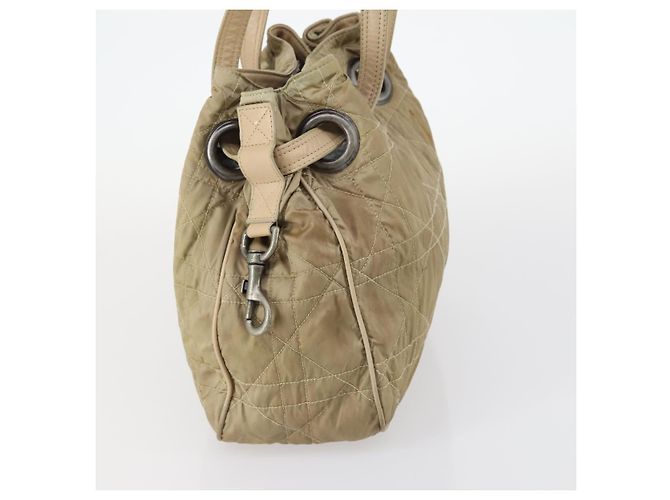 Borsa a Spalla Canage in Nylon Beige Christian Dior Auth bs30247 - vista 3