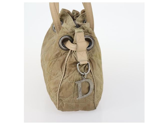 Borsa a Spalla Canage in Nylon Beige Christian Dior Auth bs30247 - vista 4