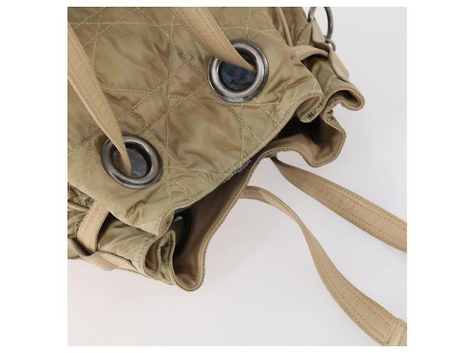 Borsa a Spalla Canage in Nylon Beige Christian Dior Auth bs30247 - vista 6