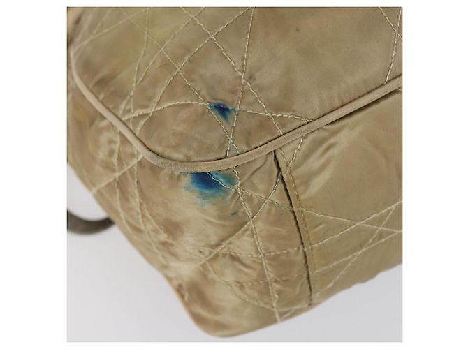 Borsa a Spalla Canage in Nylon Beige Christian Dior Auth bs30247 - vista 9