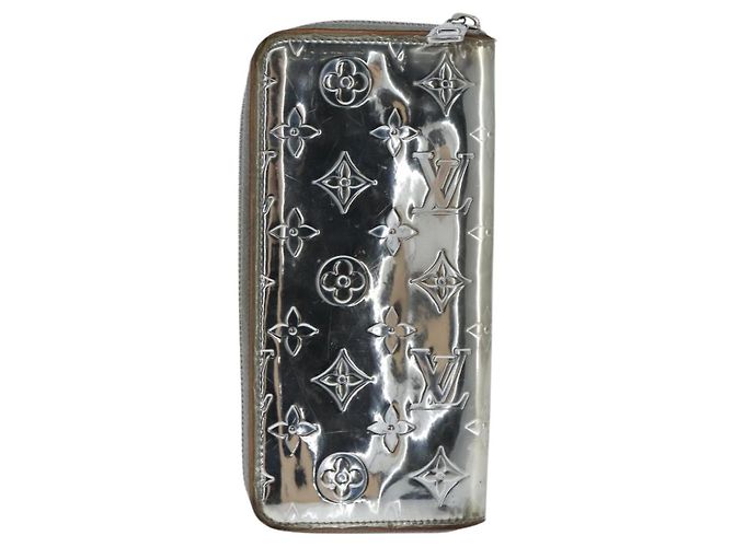 PORTefeuille Zippy Miroir Vertical Louis Vuitton Argent M80808 Authentique bs30443 Argenté - vue 2