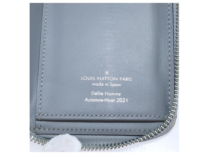 PORTefeuille Zippy Miroir Vertical Louis Vuitton Argent M80808 Authentique bs30443 Argenté - vue 9