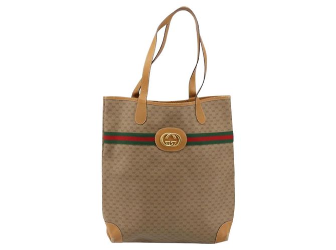 Bolso Sherry Line en PVC Beige Micro GG Supreme Web de GUCCI 002 904 0131 Auth gh1123 Dorado - vista 13