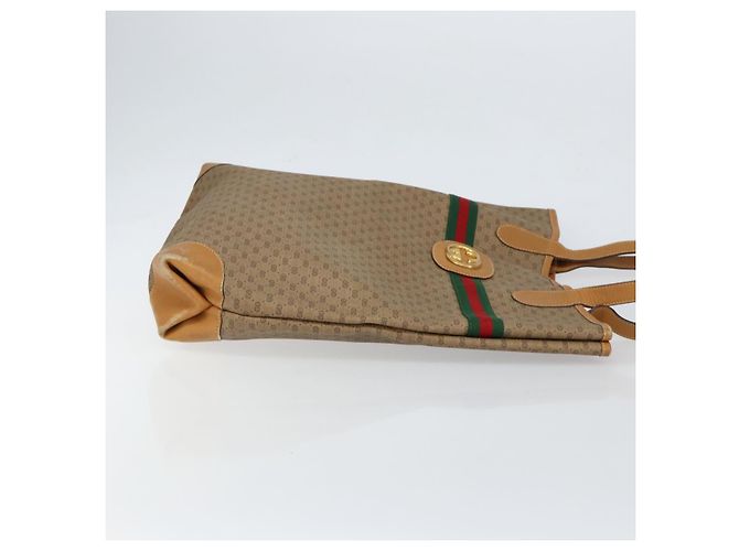 Bolso Sherry Line en PVC Beige Micro GG Supreme Web de GUCCI 002 904 0131 Auth gh1123 Dorado - vista 3