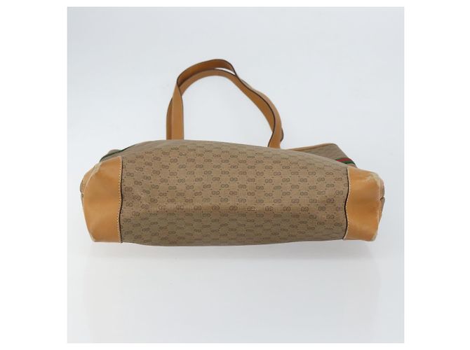 Bolso Sherry Line en PVC Beige Micro GG Supreme Web de GUCCI 002 904 0131 Auth gh1123 Dorado - vista 5