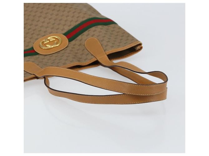 Bolso Sherry Line en PVC Beige Micro GG Supreme Web de GUCCI 002 904 0131 Auth gh1123 Dorado - vista 7
