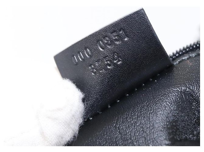 Borsa a mano in tela GG Gucci Nera Argento 000 0851 3754 Auth 155656 Nero - vista 12