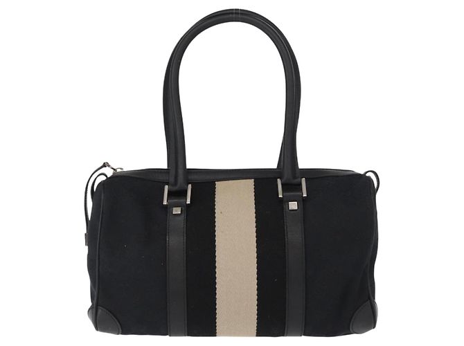 Borsa a mano in tela GG Gucci Nera Argento 000 0851 3754 Auth 155656 Nero - vista 13