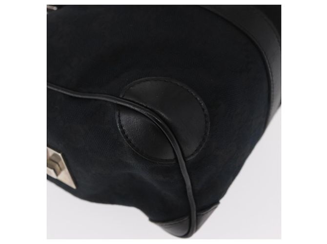 Borsa a mano in tela GG Gucci Nera Argento 000 0851 3754 Auth 155656 Nero - vista 16