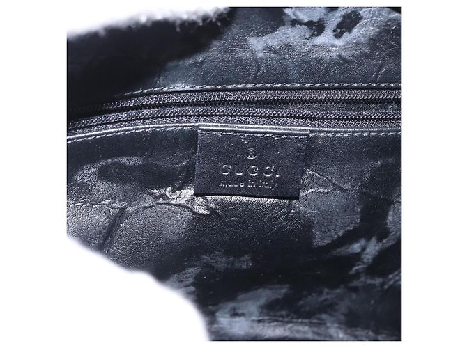 Borsa a mano in tela GG Gucci Nera Argento 000 0851 3754 Auth 155656 Nero - vista 19