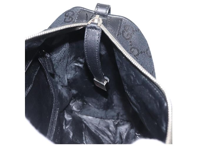 Borsa a mano in tela GG Gucci Nera Argento 000 0851 3754 Auth 155656 Nero - vista 20