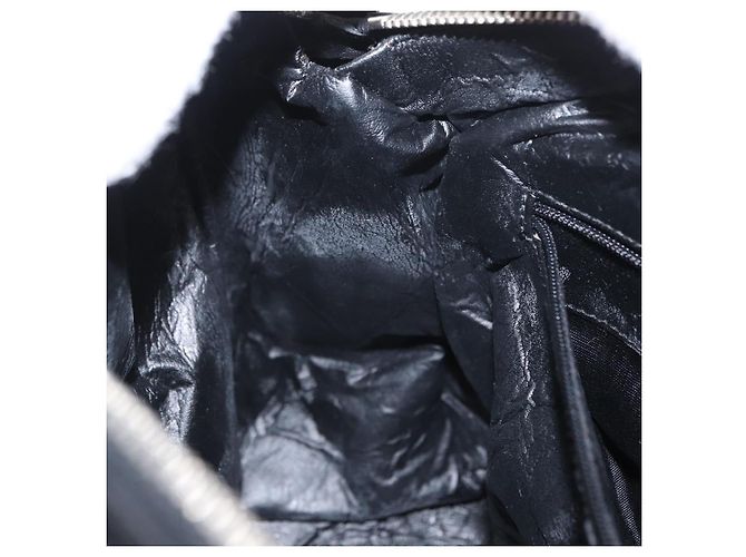 Borsa a mano in tela GG Gucci Nera Argento 000 0851 3754 Auth 155656 Nero - vista 21