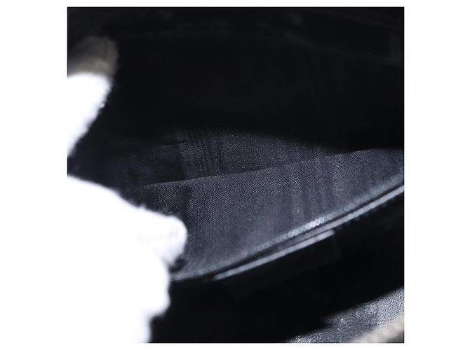 Borsa a mano in tela GG Gucci Nera Argento 000 0851 3754 Auth 155656 Nero - vista 23