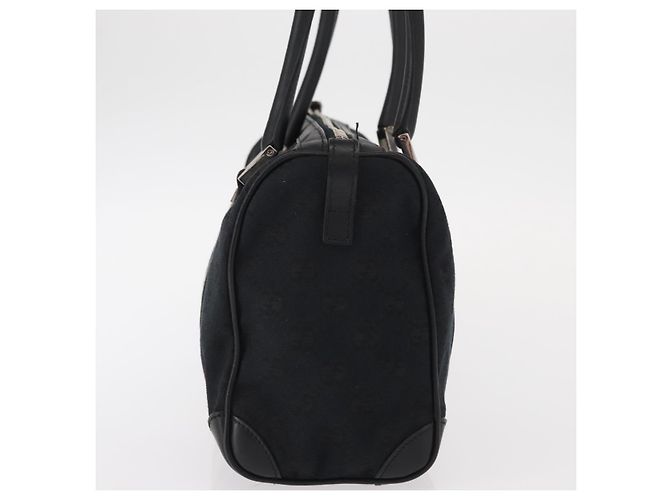 Borsa a mano in tela GG Gucci Nera Argento 000 0851 3754 Auth 155656 Nero - vista 3