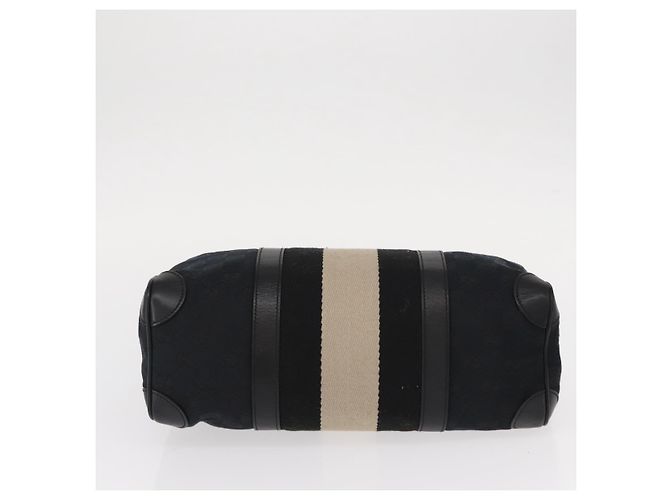 Borsa a mano in tela GG Gucci Nera Argento 000 0851 3754 Auth 155656 Nero - vista 5
