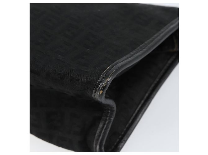 FENDI Zucchino Canvas Clutch Tasche Schwarz Auth 153013 - Ansicht 14