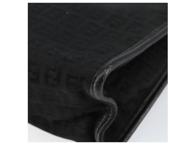 FENDI Zucchino Canvas Clutch Tasche Schwarz Auth 153013 - Ansicht 16