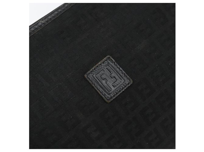 FENDI Zucchino Canvas Clutch Tasche Schwarz Auth 153013 - Ansicht 17