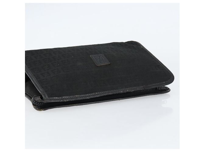 FENDI Zucchino Canvas Clutch Tasche Schwarz Auth 153013 - Ansicht 5