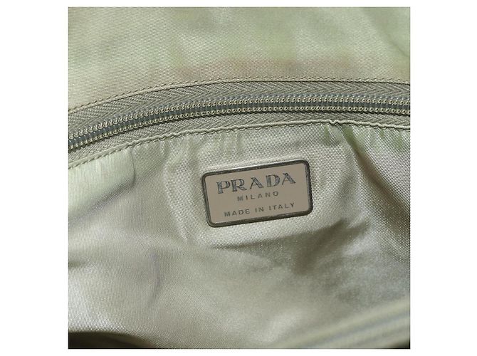 Borsa Tote PRADA Nylon Beige Argento Auth 151519 - vista 19
