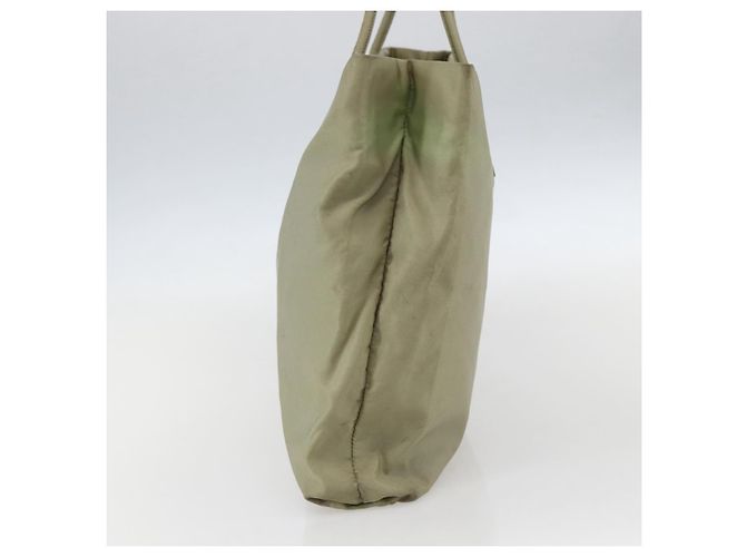 Borsa Tote PRADA Nylon Beige Argento Auth 151519 - vista 4