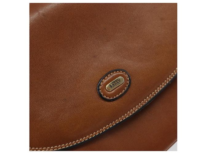BALLY Borsa a Spalla in Pelle Marrone Oro Auth 157101 D'oro - vista 14