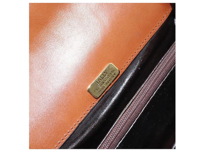 BALLY Borsa a Spalla in Pelle Marrone Oro Auth 157101 D'oro - vista 16