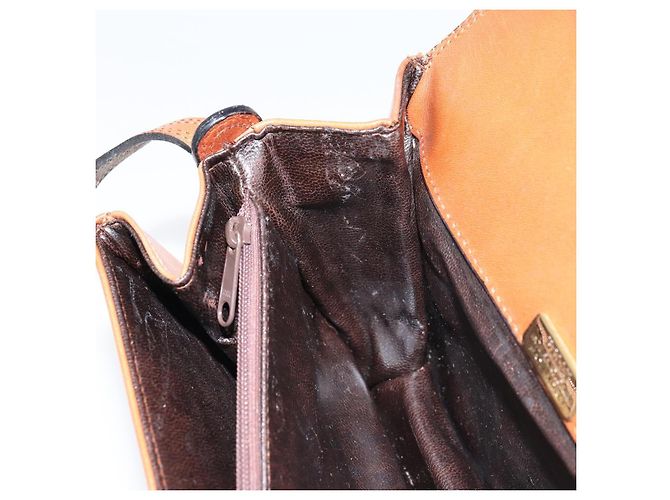 BALLY Borsa a Spalla in Pelle Marrone Oro Auth 157101 D'oro - vista 19