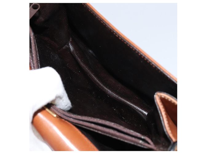 BALLY Borsa a Spalla in Pelle Marrone Oro Auth 157101 D'oro - vista 22