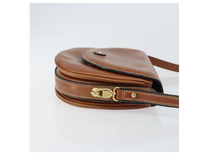 BALLY Borsa a Spalla in Pelle Marrone Oro Auth 157101 D'oro - vista 4