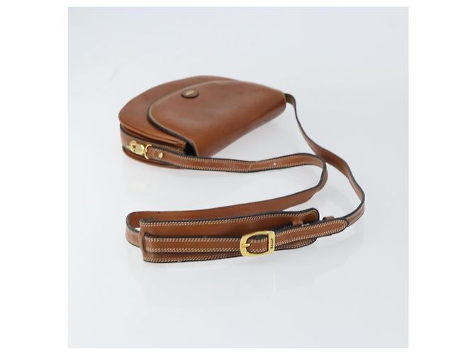 BALLY Borsa a Spalla in Pelle Marrone Oro Auth 157101 D'oro - vista 7