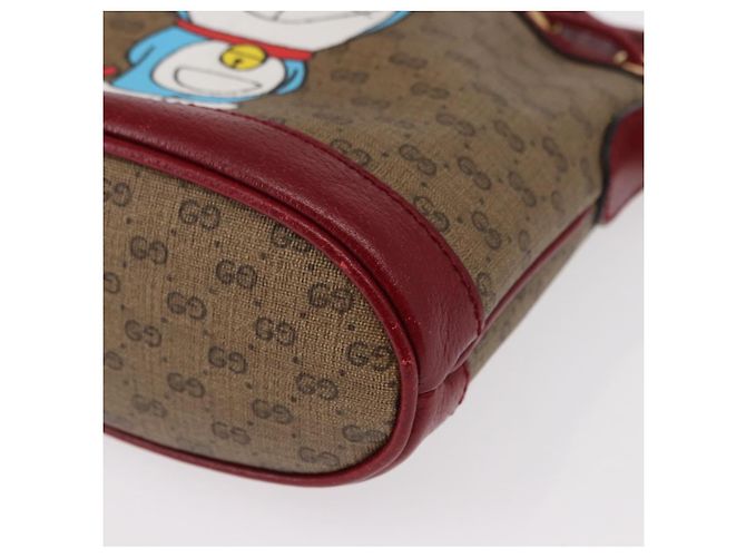 Borsa di collaborazione GUCCI Micro GG Supreme Doraemon in PVC beige 647801 Auth 146566SM - vista 11