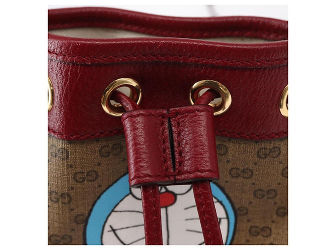 Borsa di collaborazione GUCCI Micro GG Supreme Doraemon in PVC beige 647801 Auth 146566SM - vista 14