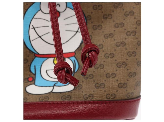 Borsa di collaborazione GUCCI Micro GG Supreme Doraemon in PVC beige 647801 Auth 146566SM - vista 15