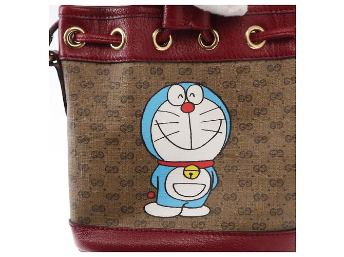 Borsa di collaborazione GUCCI Micro GG Supreme Doraemon in PVC beige 647801 Auth 146566SM - vista 16