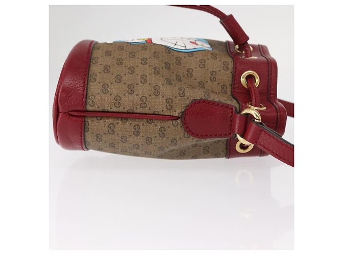 Borsa di collaborazione GUCCI Micro GG Supreme Doraemon in PVC beige 647801 Auth 146566SM - vista 4