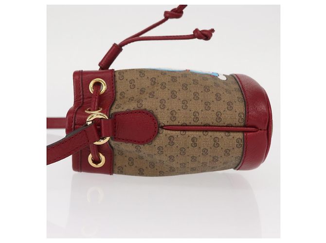 Borsa di collaborazione GUCCI Micro GG Supreme Doraemon in PVC beige 647801 Auth 146566SM - vista 5
