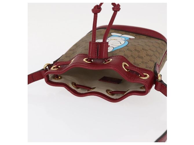 Borsa di collaborazione GUCCI Micro GG Supreme Doraemon in PVC beige 647801 Auth 146566SM - vista 6