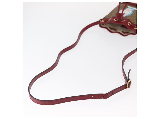 Borsa di collaborazione GUCCI Micro GG Supreme Doraemon in PVC beige 647801 Auth 146566SM - vista 7