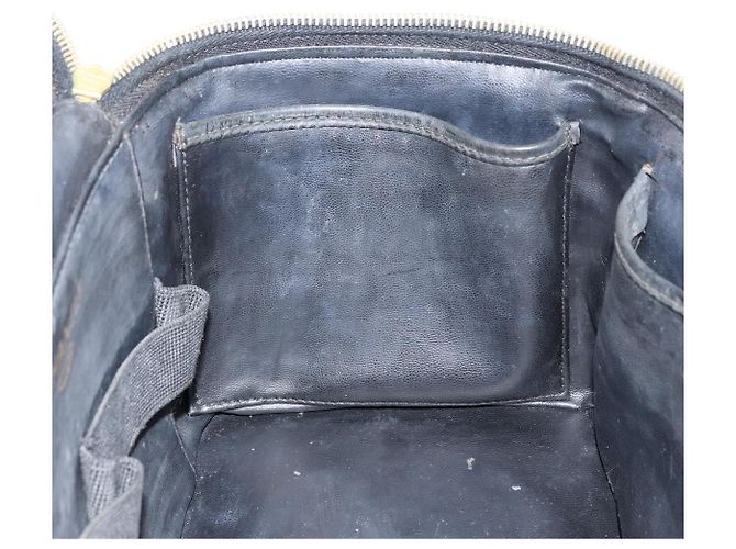 Vanity CHANEL Pochette Matelassé Smalto Nero Oro CC Auth bs31398 D'oro - vista 20