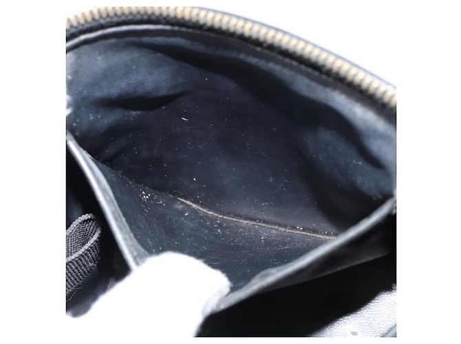 Vanity CHANEL Pochette Matelassé Smalto Nero Oro CC Auth bs31398 D'oro - vista 24