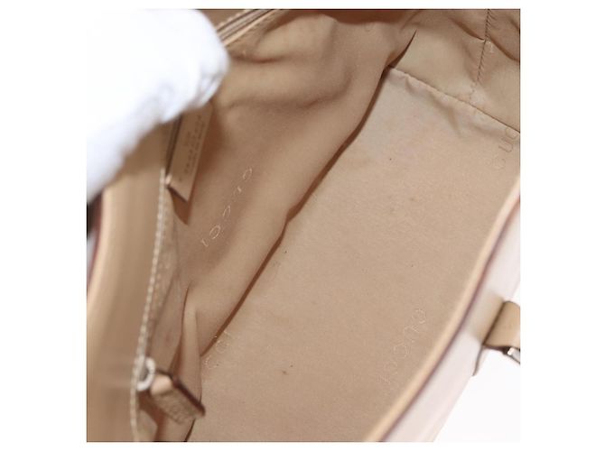 Borsa a Spalla GUCCI Jackie in Pelle Beige Argento 001 3875 Auth 151720 - vista 17