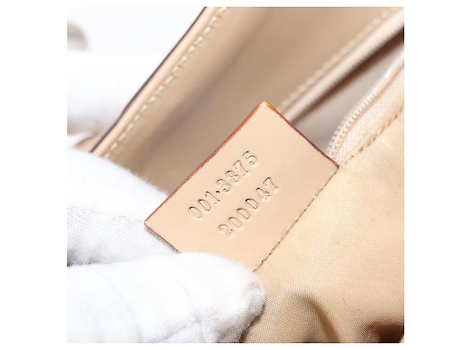 Borsa a Spalla GUCCI Jackie in Pelle Beige Argento 001 3875 Auth 151720 - vista 23