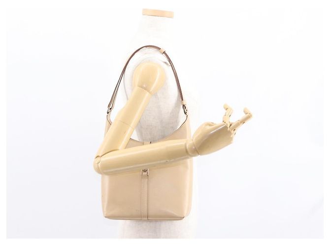 Borsa a Spalla GUCCI Jackie in Pelle Beige Argento 001 3875 Auth 151720 - vista 24