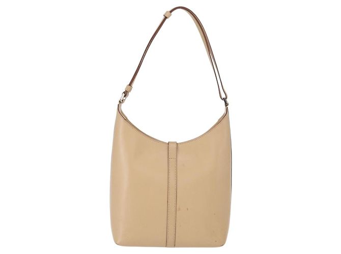 Borsa a Spalla GUCCI Jackie in Pelle Beige Argento 001 3875 Auth 151720 - vista 3