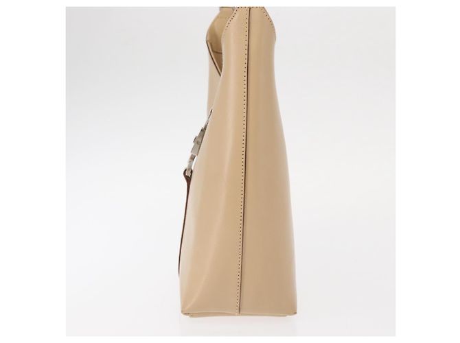 Borsa a Spalla GUCCI Jackie in Pelle Beige Argento 001 3875 Auth 151720 - vista 5