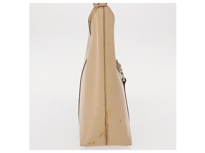Borsa a Spalla GUCCI Jackie in Pelle Beige Argento 001 3875 Auth 151720 - vista 6