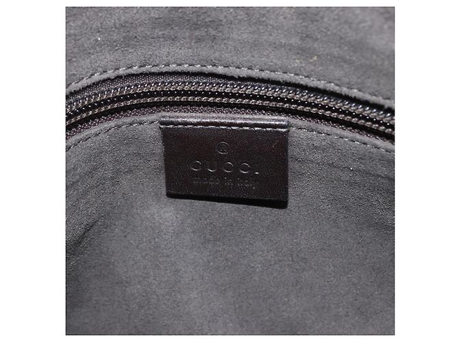 Gucci Borsa a Spalla GG Supreme in PVC Pelle Beige Argento 406410 Auth 151765 - vista 16